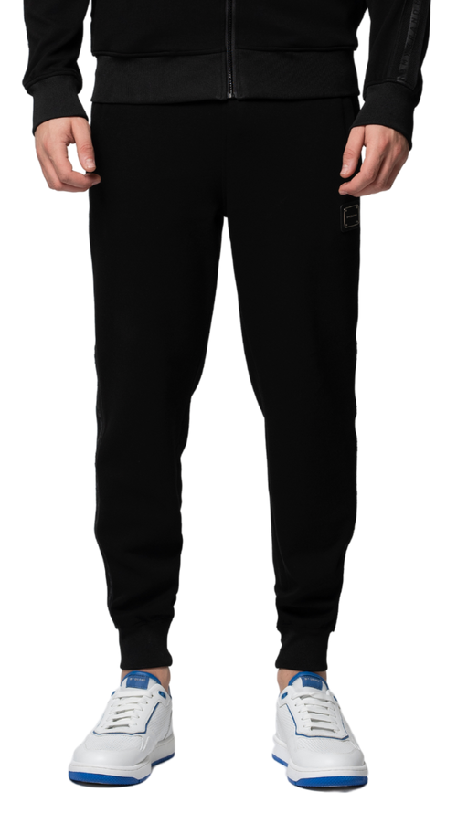 MB ESSENTIAL PIQUE BLACK TRACK PANTS | BLACK