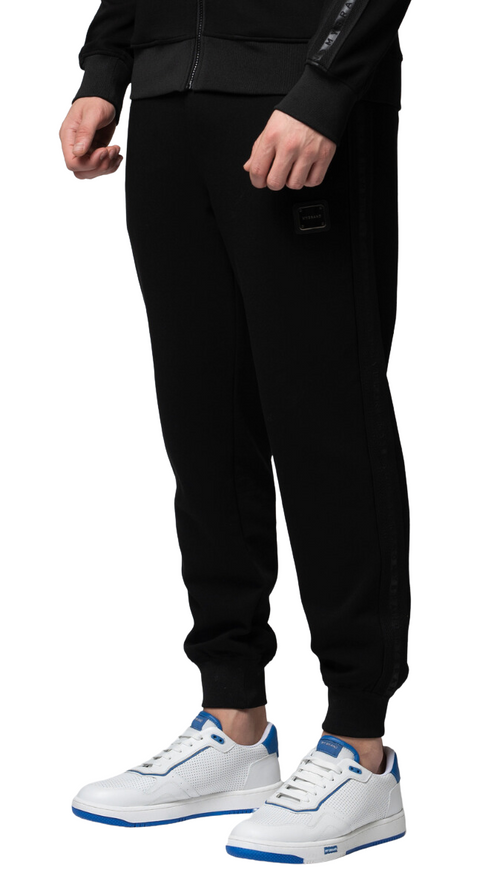 MB ESSENTIAL PIQUE BLACK TRACK PANTS | BLACK