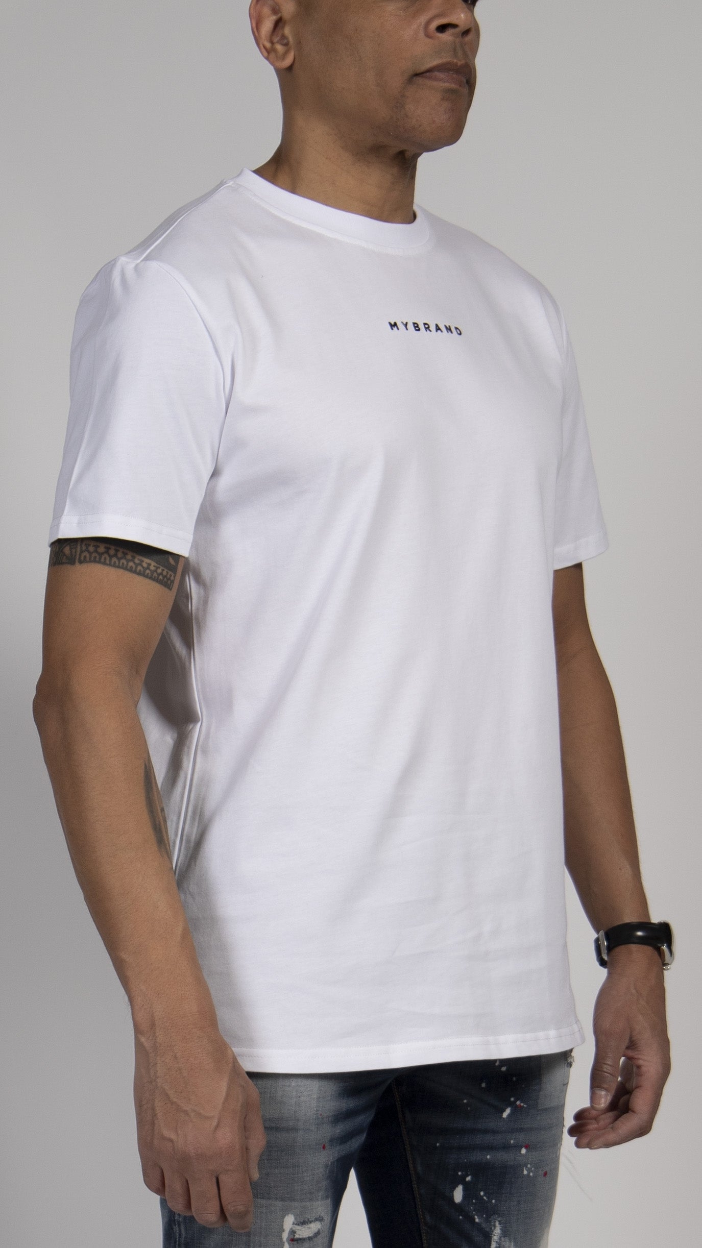 MY BRAND BACK TEXT T-SHIRT WHITE | WHITE