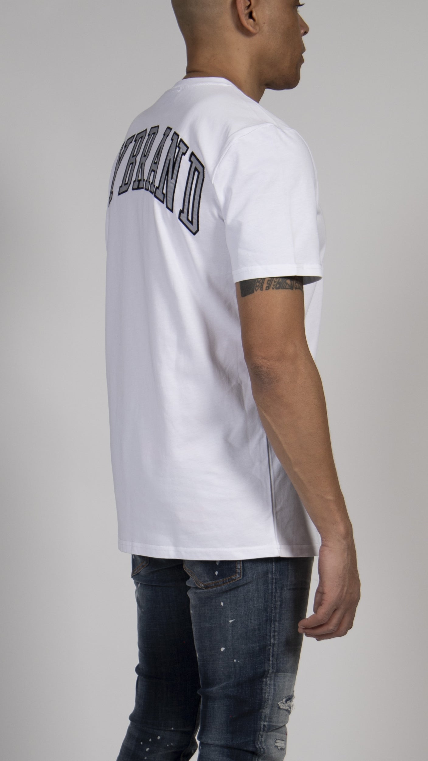 MY BRAND BACK TEXT T-SHIRT WHITE | WHITE