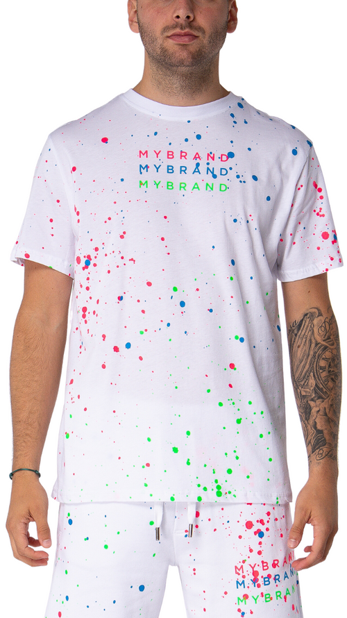 Neon Paint Splash MB Tshirt White | WHITE