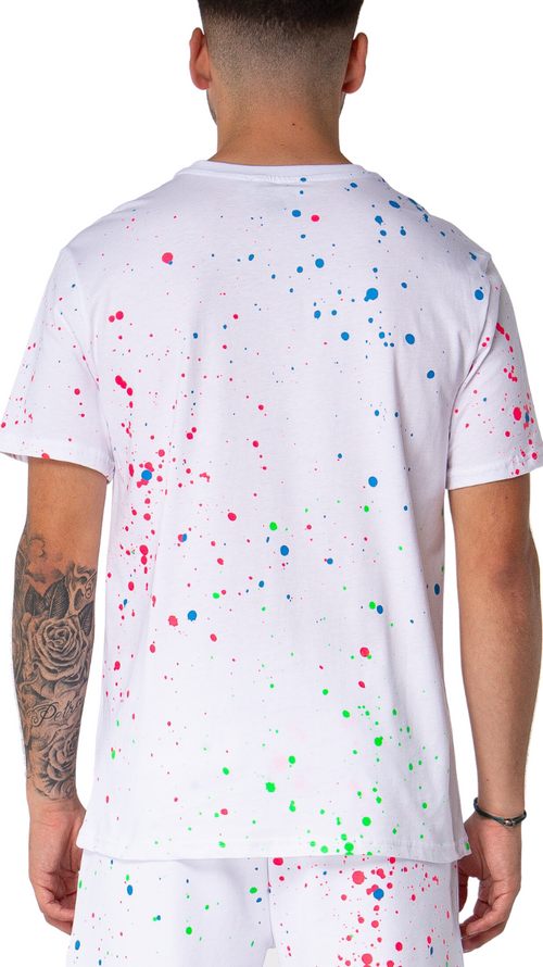 Neon Paint Splash MB Tshirt White | WHITE