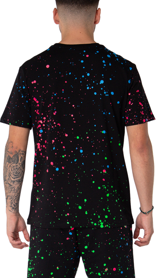 Neon Paint Splash MB T-shirt Black | BLACK