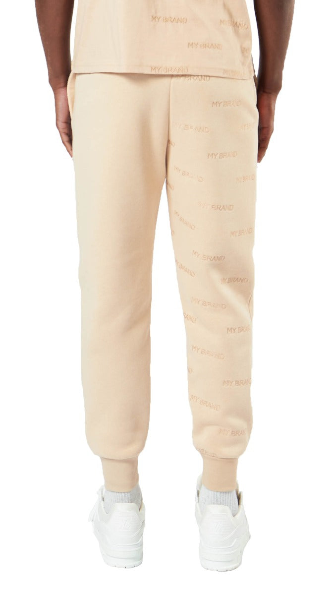 ALL OVER EMBROIDERY JOGGINGPANT | CAMEL