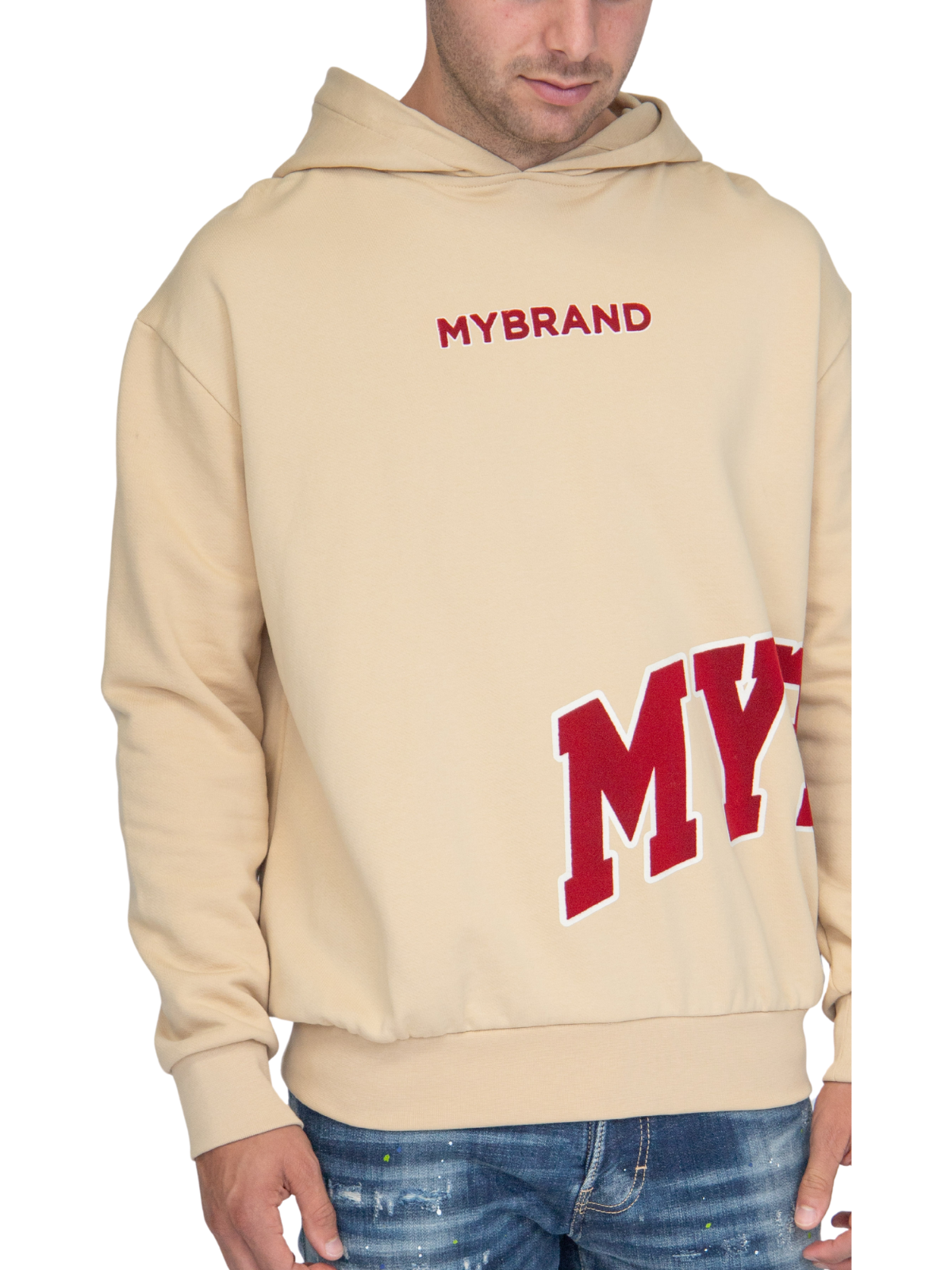 MYBRAND Bold Emblem Hoodie | OFF-WHITE