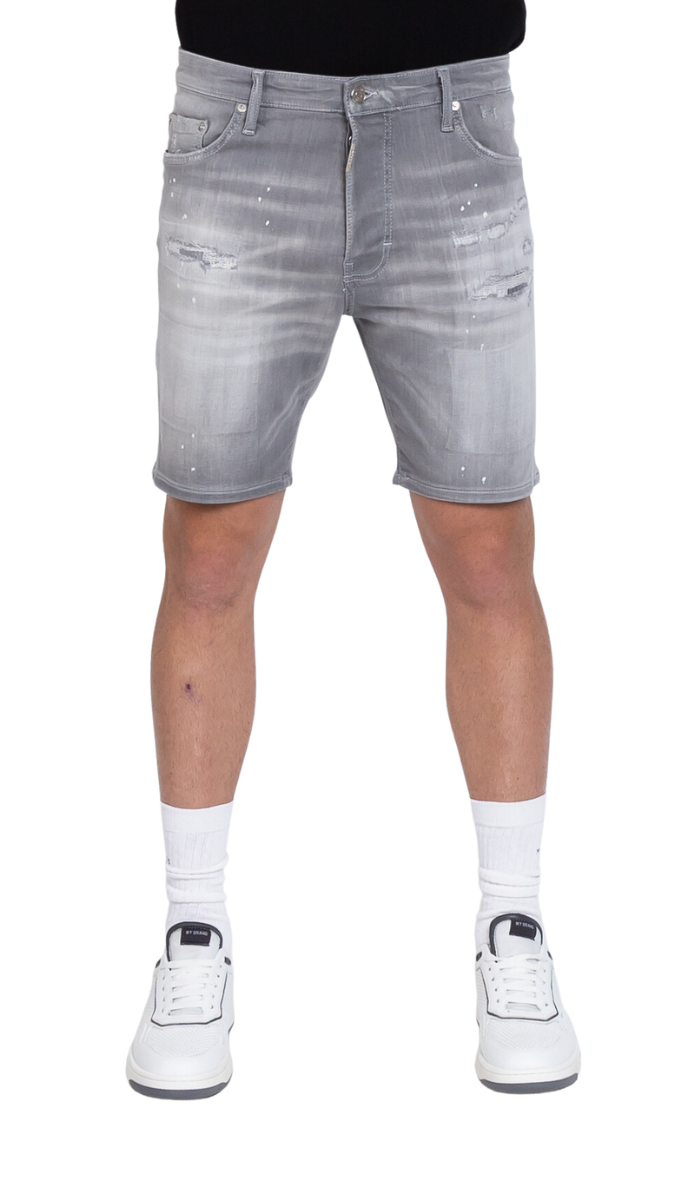 MB Skinny Grey Short Jeans Bleached