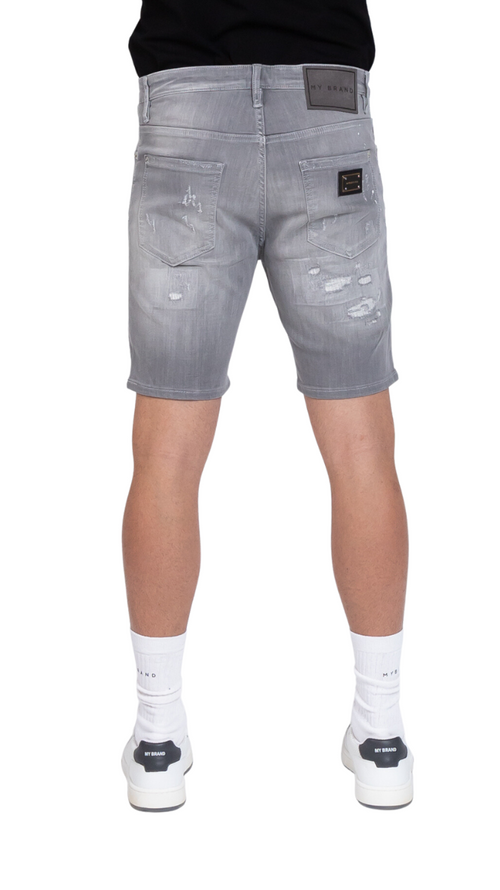 MB Skinny Grey Short Jeans Bleached