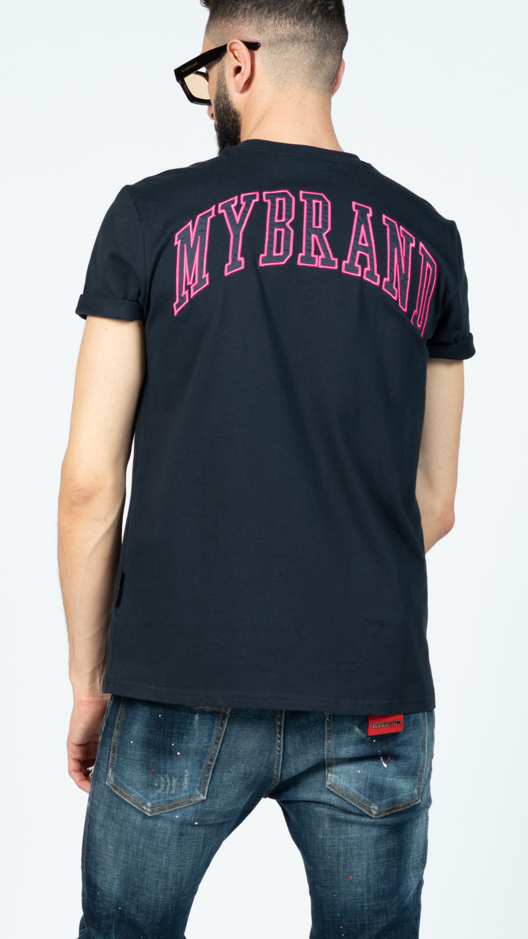 MY BRAND BACK TEXT T-SHIRT NAVY | NAVY