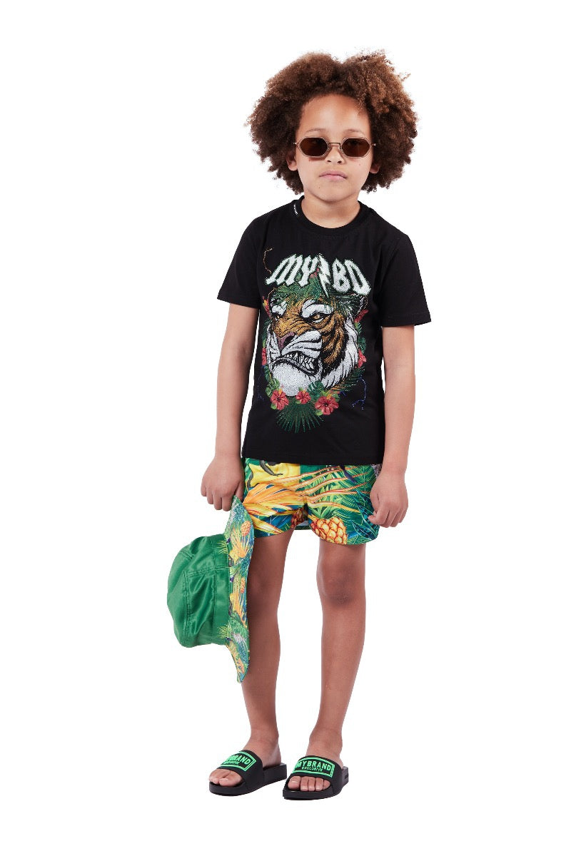 TROPICAL TIGER T-SHIRT | BLACK