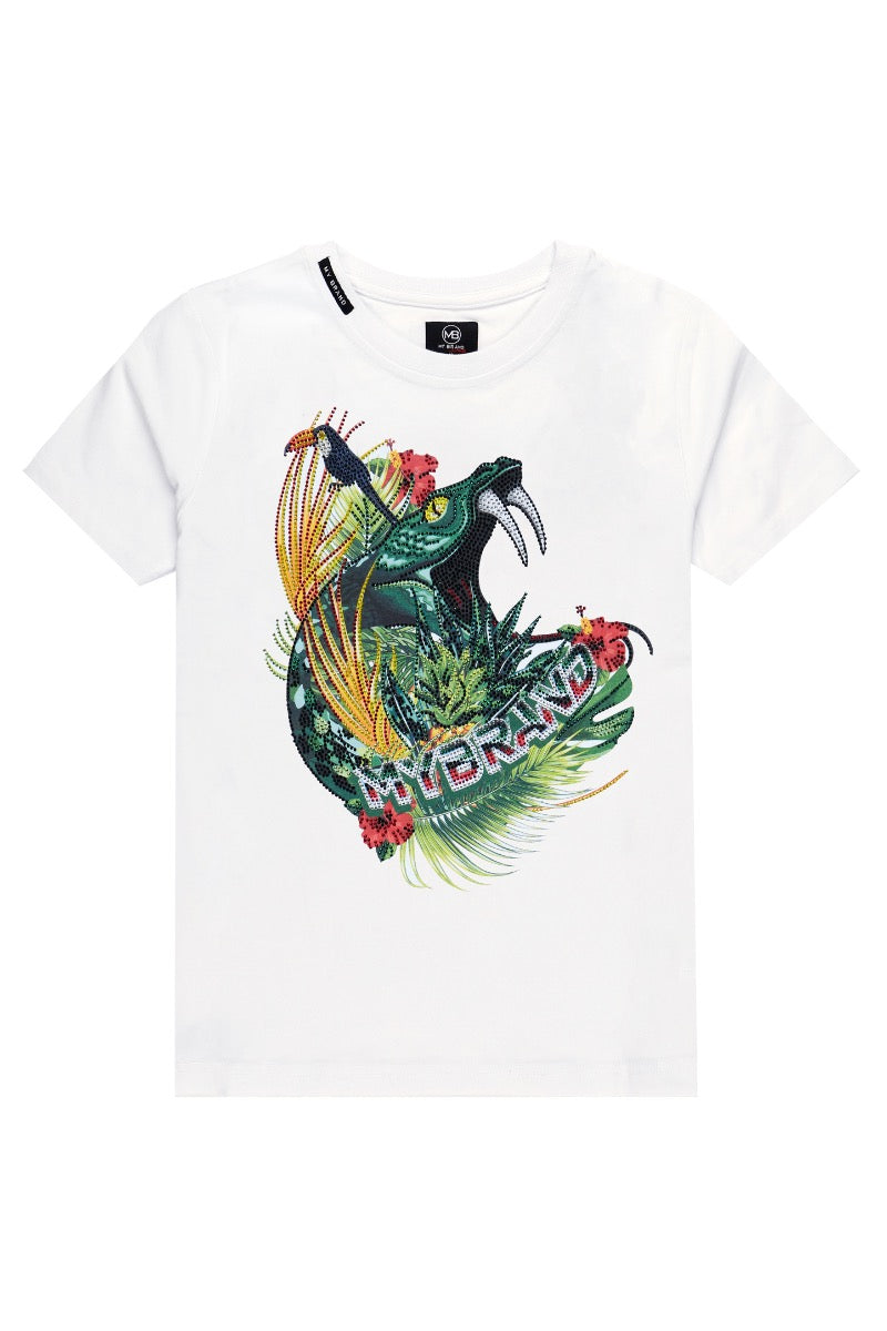 Tropical Snake T-Shirt | WHITE