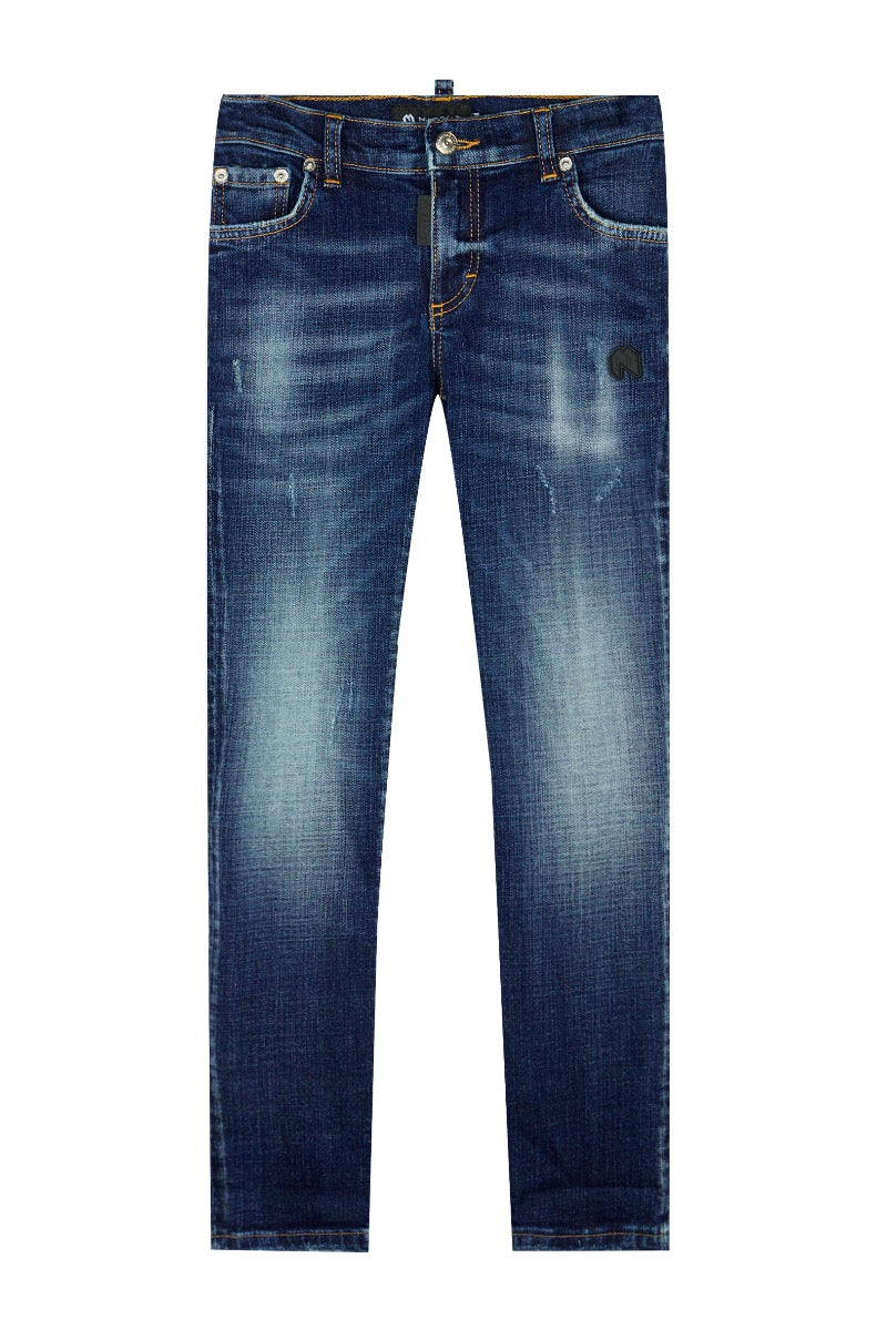 BASE WASHED DENIM JEANS | DENIM