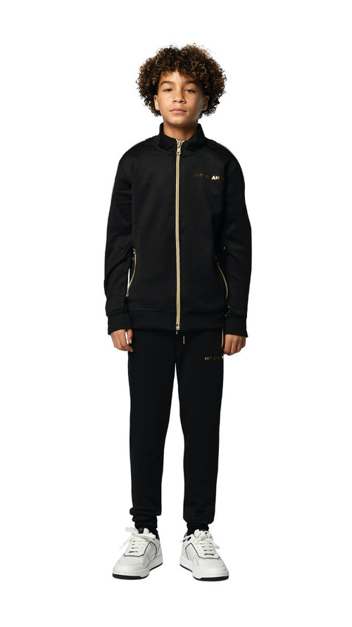 GOLD ZIPPER TRACKSUIT JAC | BLACK