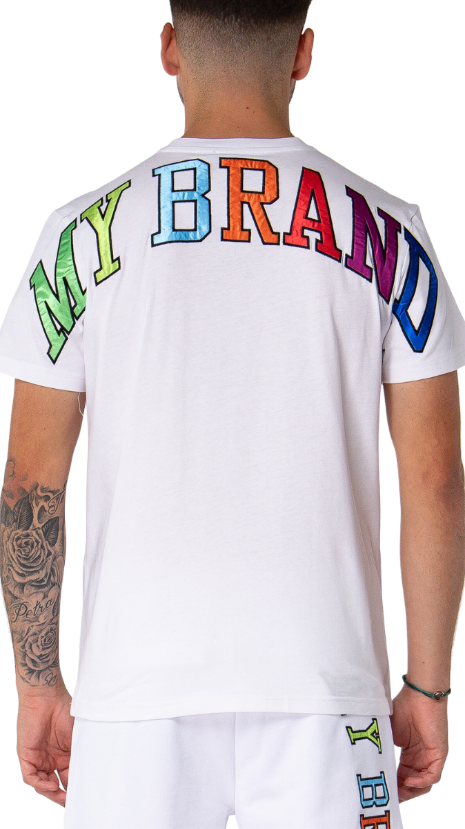 My Brand Rainbow College T-Shirt White