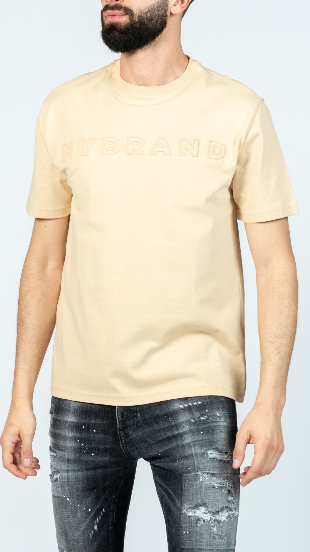 MYBRAND Embosed Statement Tee | OFF-WHITE