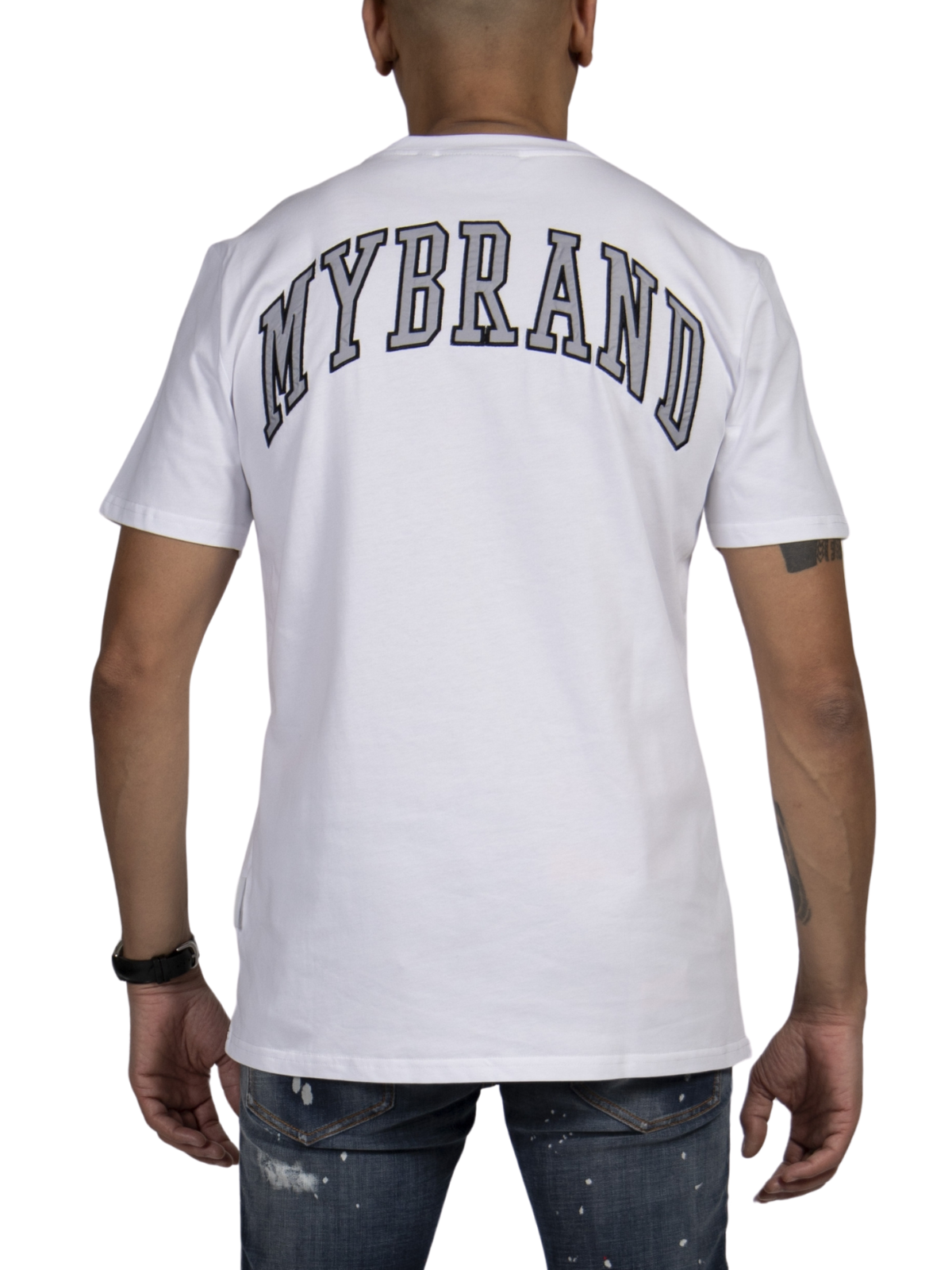 MY BRAND BACK TEXT T-SHIRT WHITE | WHITE