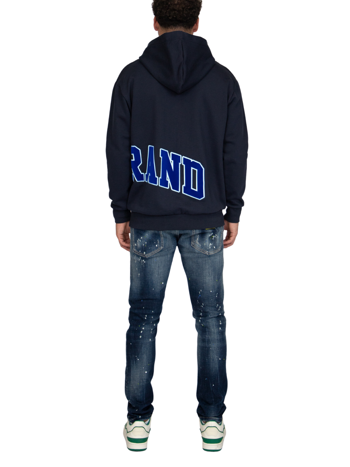 MYBRAND Bold Emblem Hoodie | NAVY