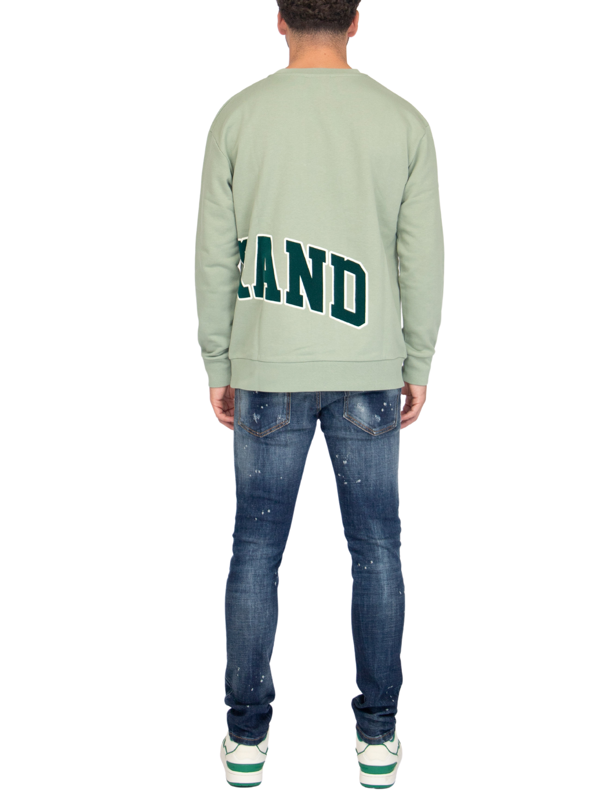 MYBRAND Bold Emblem sweater | LIGHT GREEN