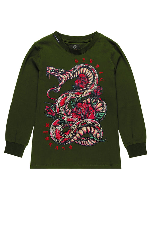 Snake Rose Sweater Black | ARMY