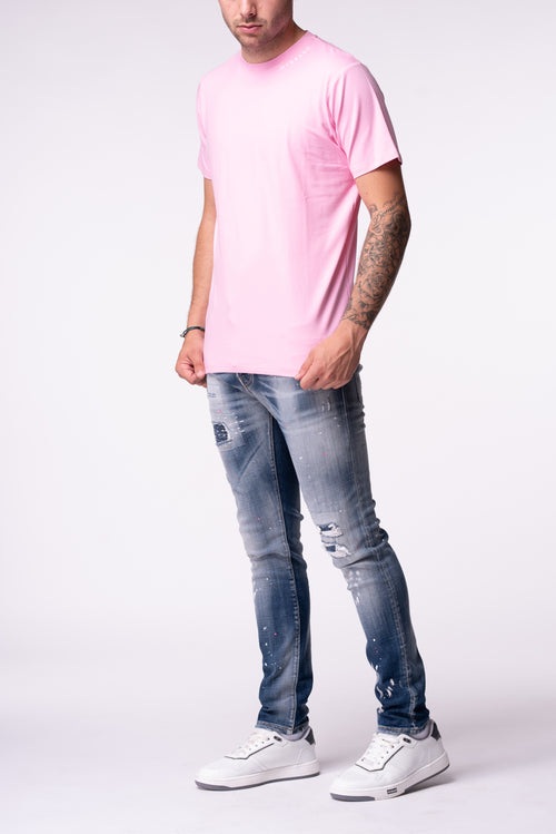 EMBROIDED PINK MB09 | DENIM