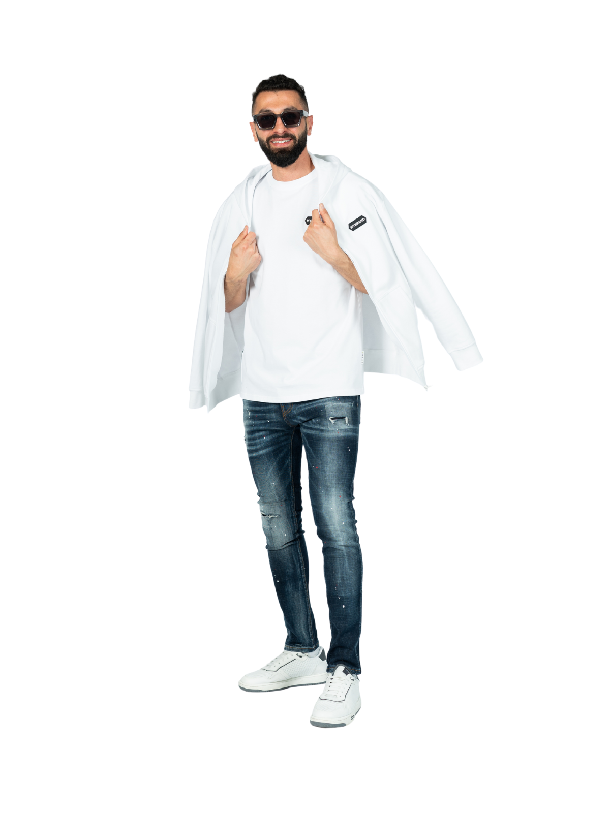 MB HEXAGON PATCH JACKET WHI | WHITE