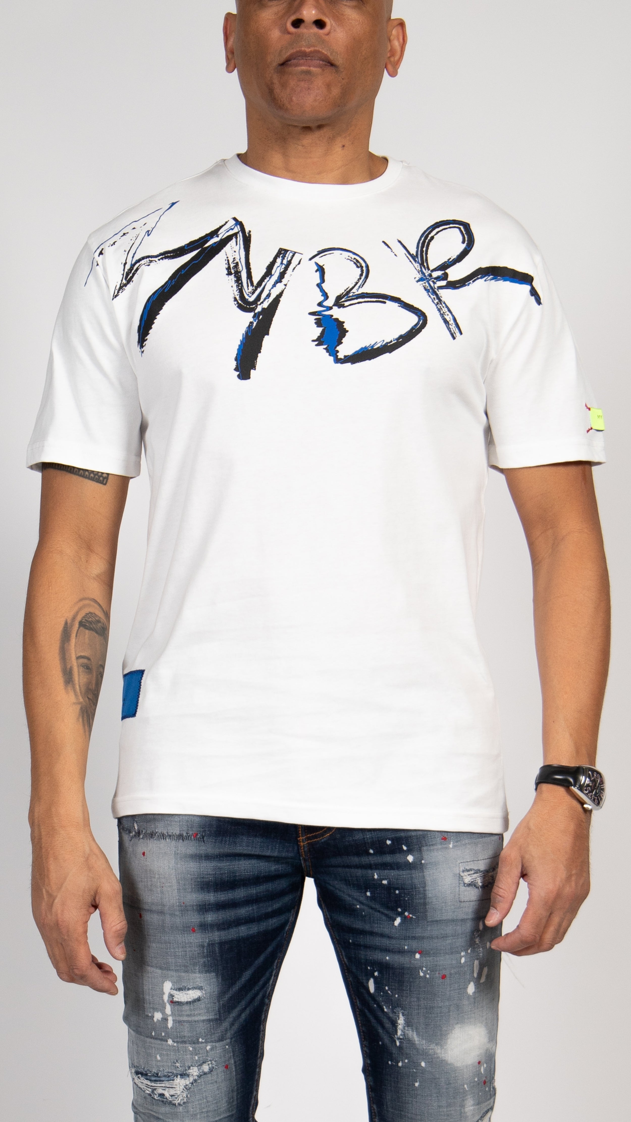 MYBRAND Signature Scribble Tee | OFF-WHITE