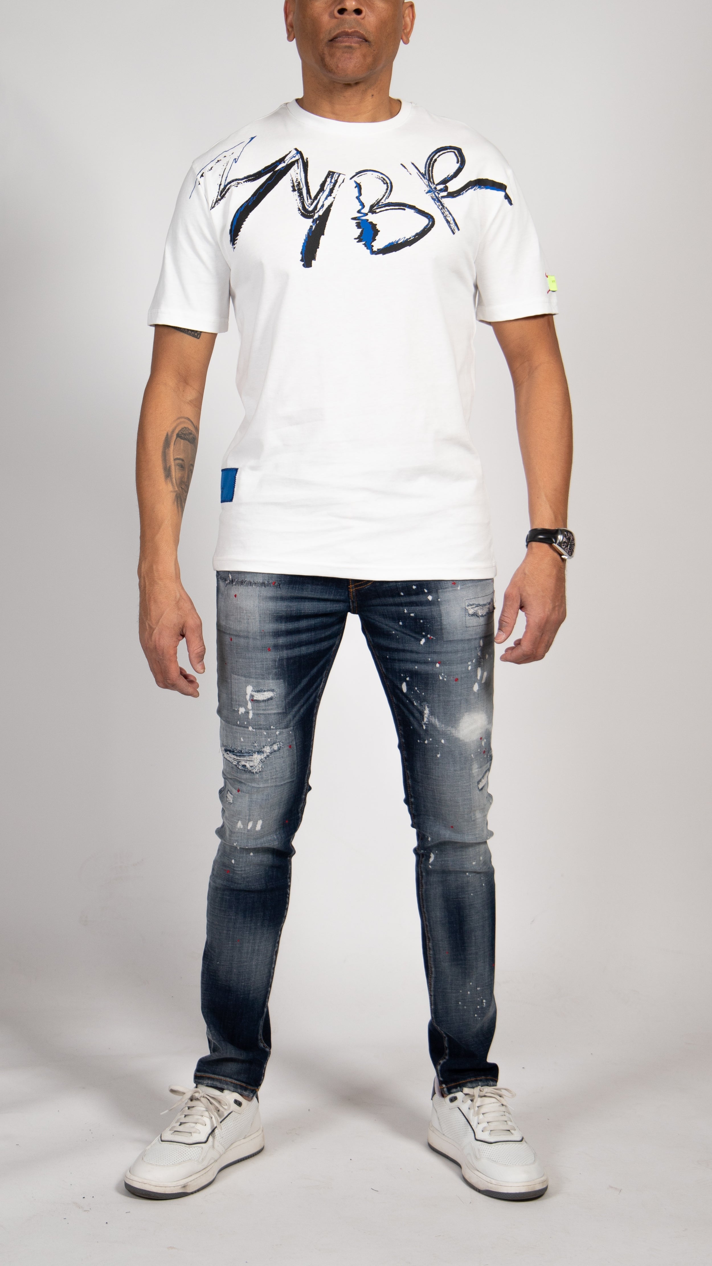 MYBRAND Signature Scribble Tee | OFF-WHITE