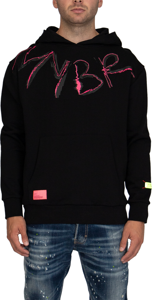 MYBRAND Signature Scribble Hoodie | BLACK