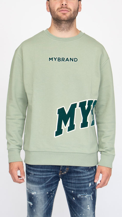 MYBRAND Bold Emblem sweater | LIGHT GREEN