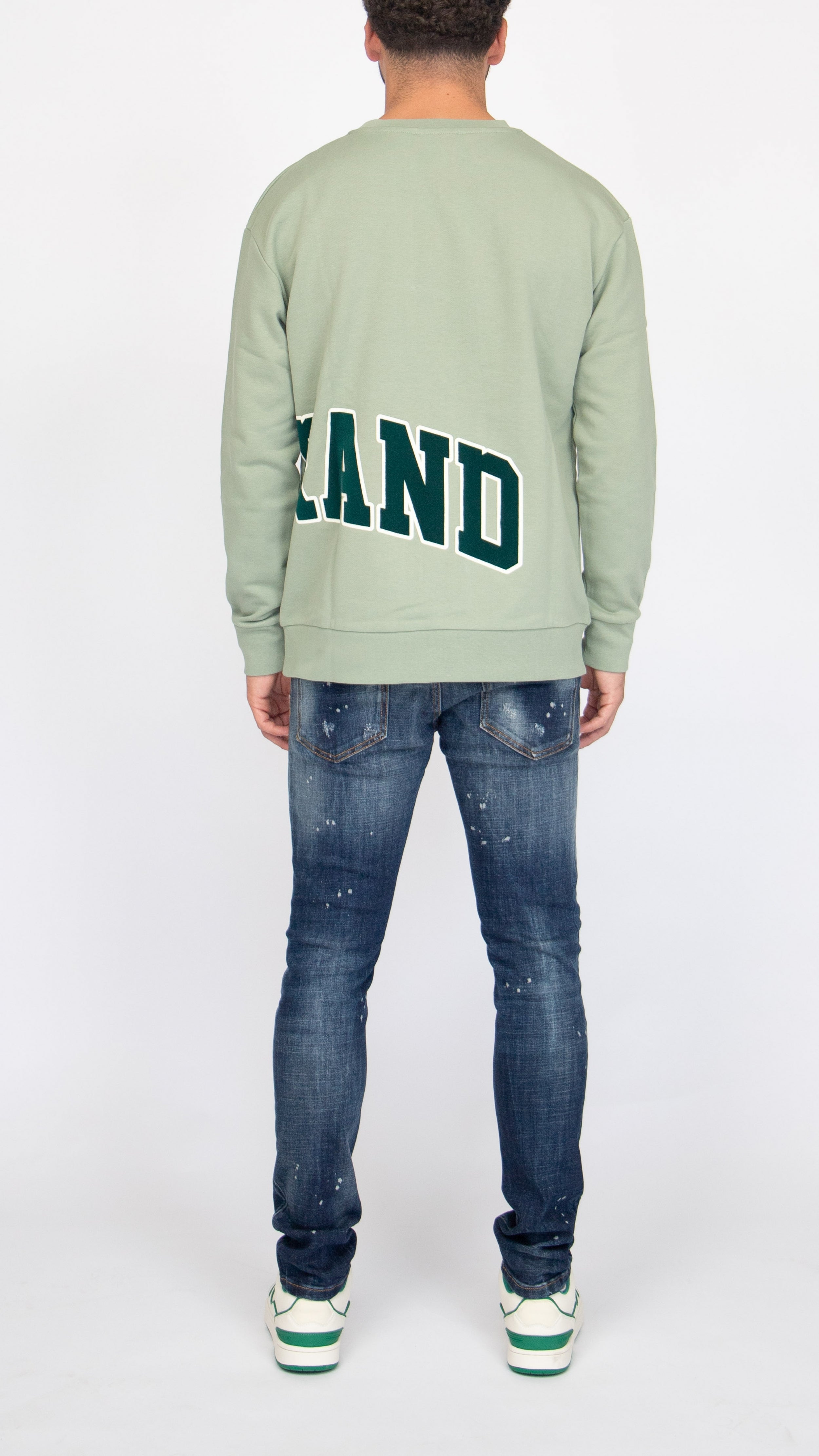 MYBRAND Bold Emblem sweater | LIGHT GREEN