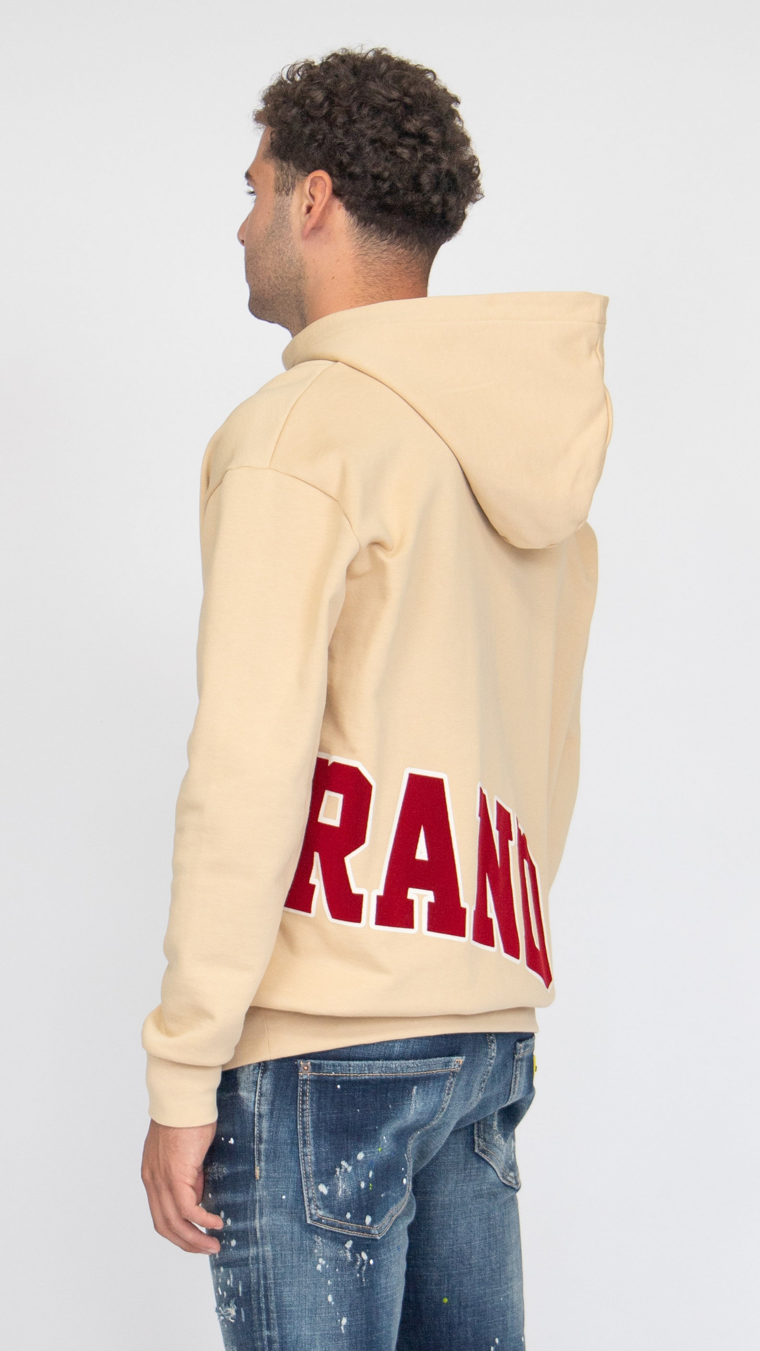 MYBRAND Bold Emblem Hoodie | OFF-WHITE