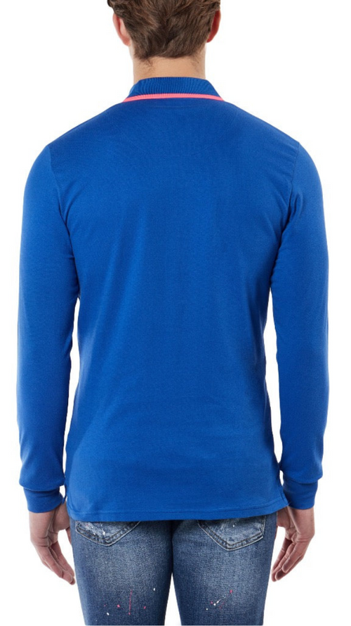 COLOURFULL LONGSLEEVE POLO | KOBALT BLUE