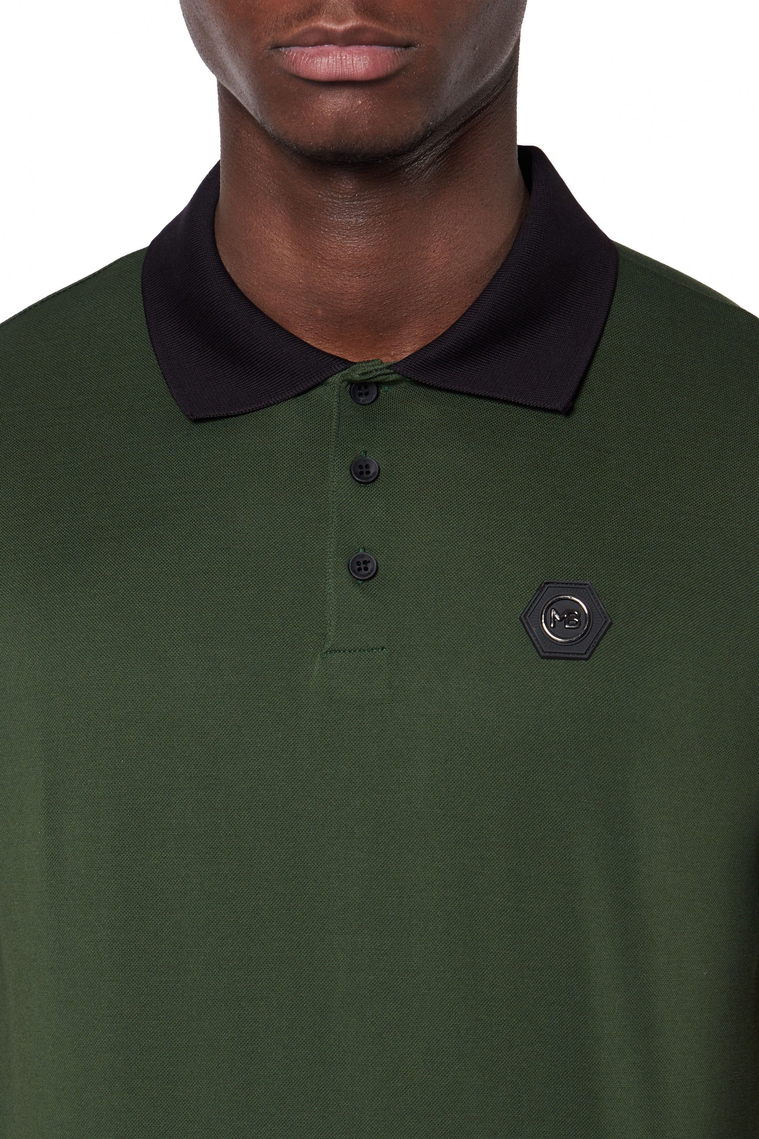 MB Chest Badge Polo Oil green | GREEN