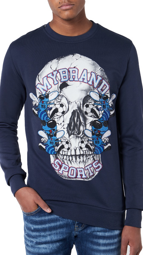 Bee Skull Sweater | NAVY