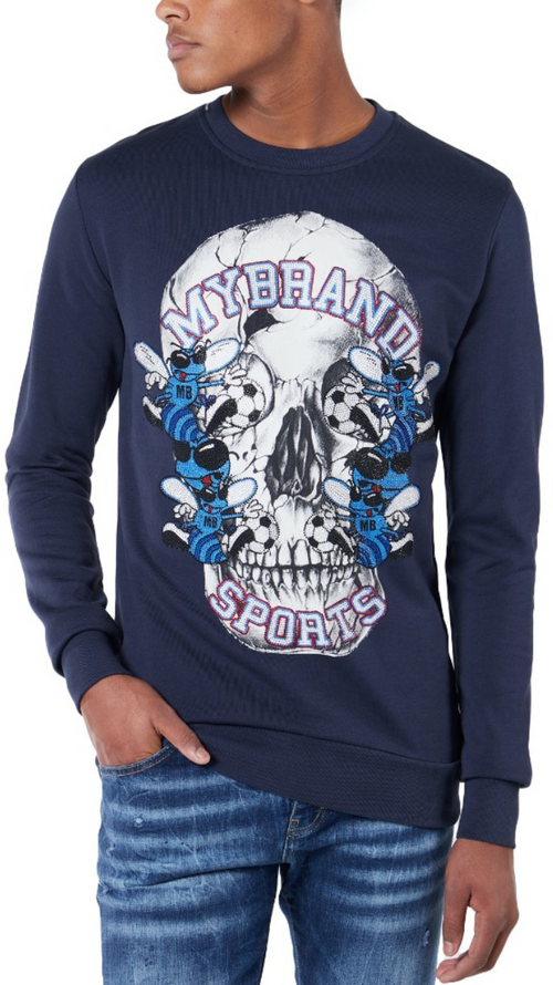 Bee Skull Sweater | NAVY