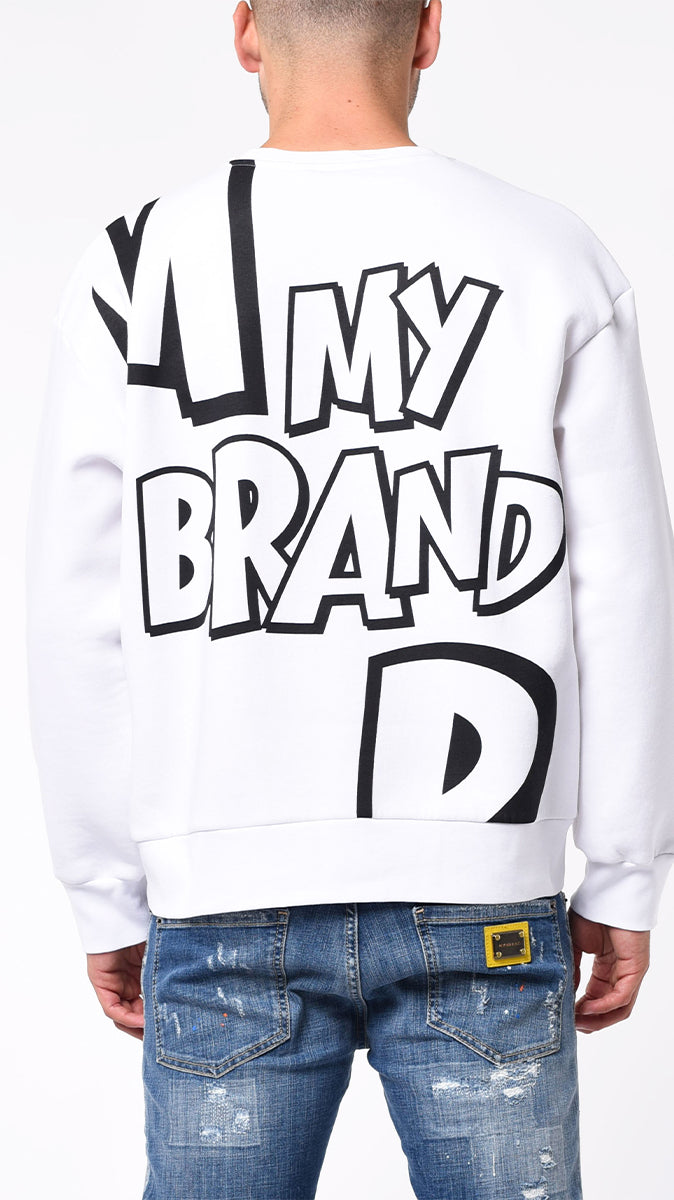 MY BRAND BIG LETTERS ALL OVER SWEATER