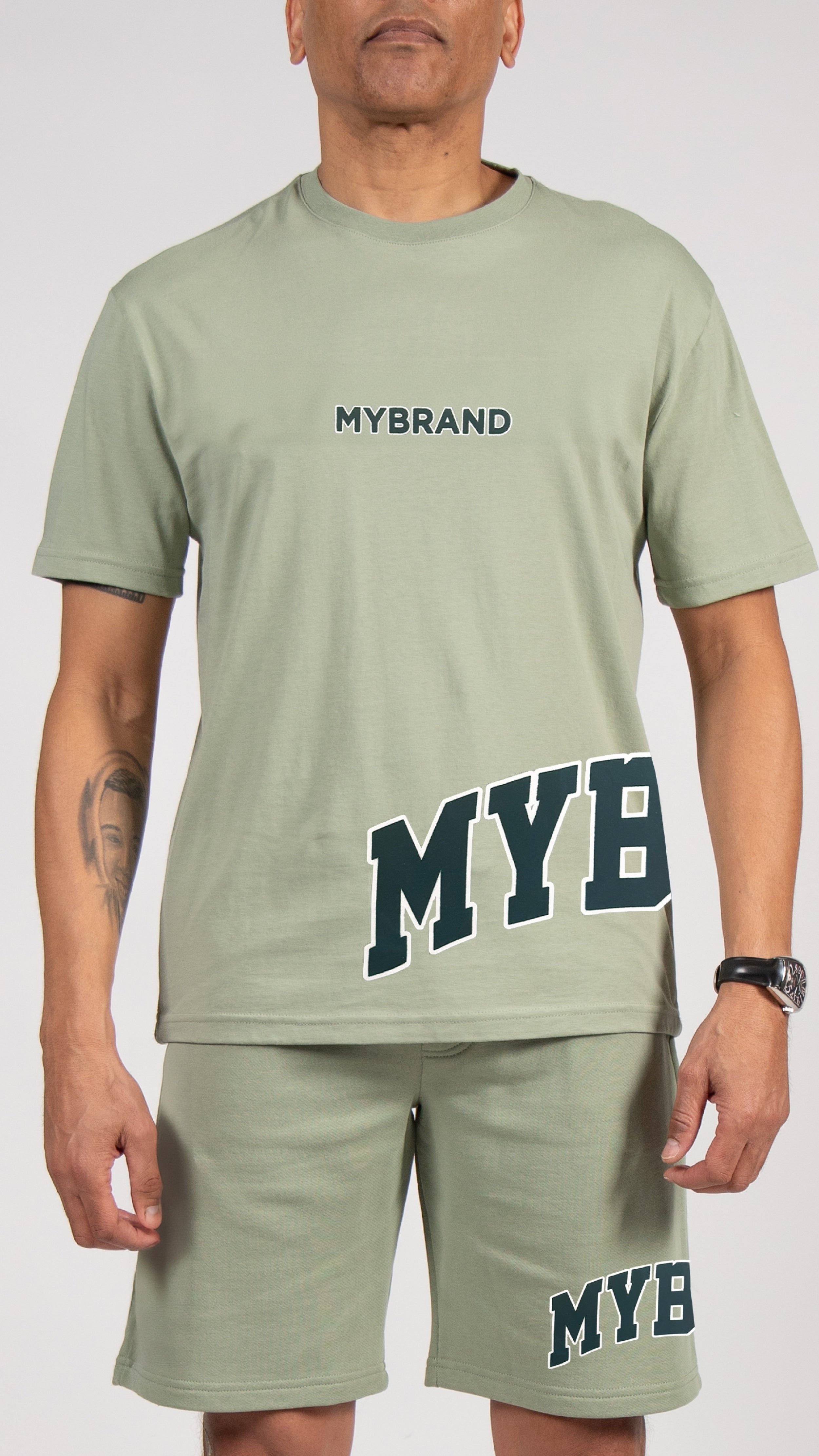 MYBRAND Bold Emblem T-shirt | LIGHT GREEN