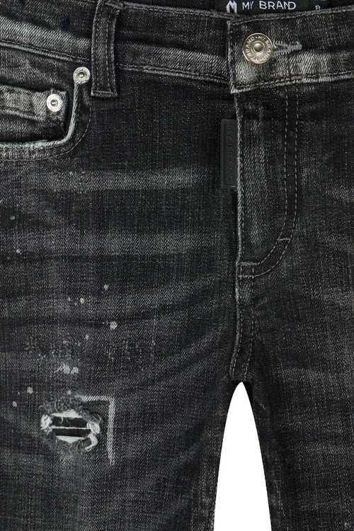 Black Washed Denim Jeans